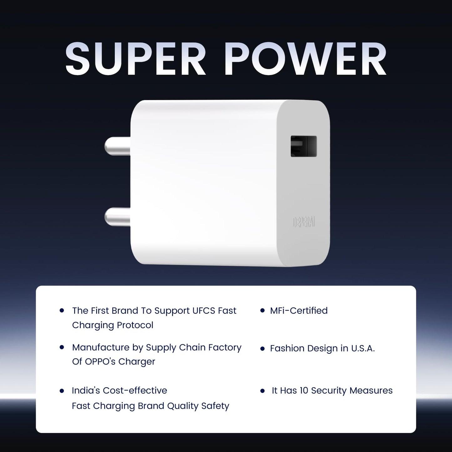 FAST CHARGER 18W QC GaN USB TYPE-A