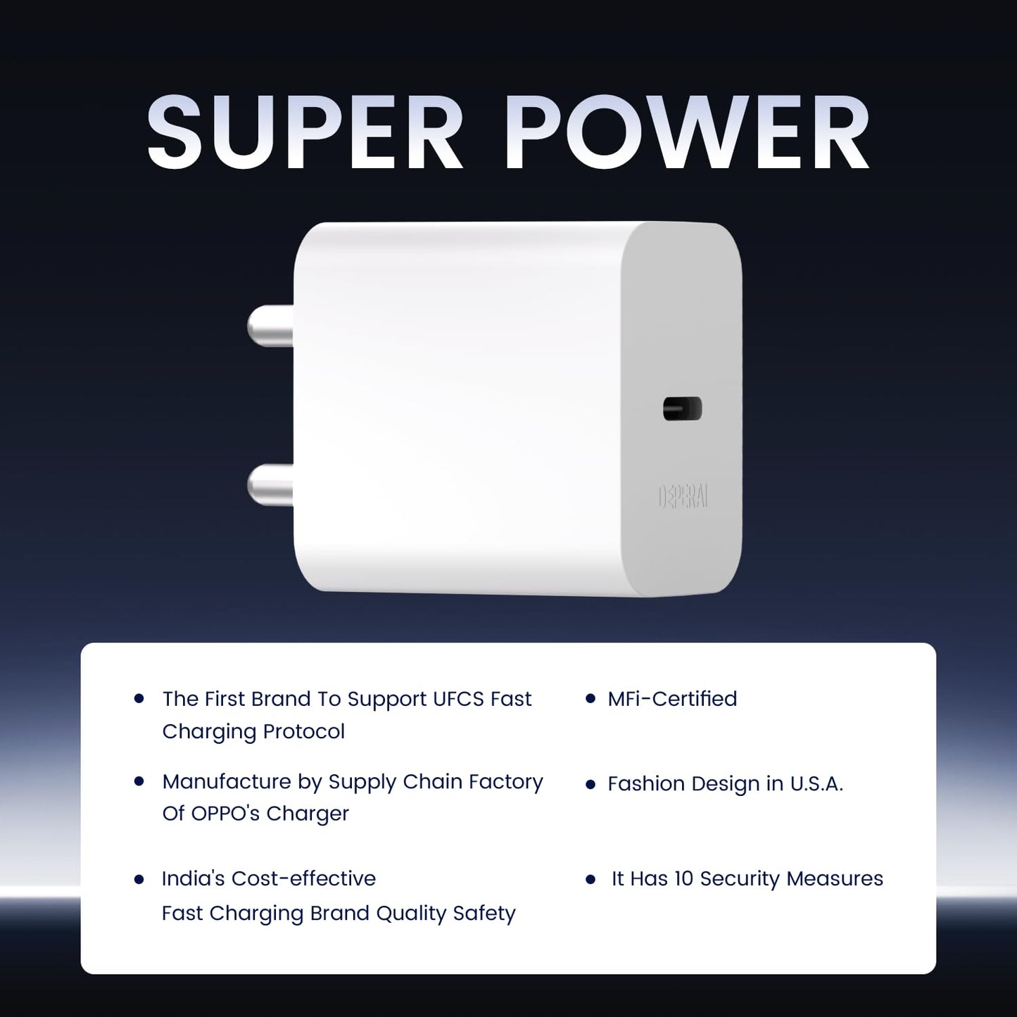 FAST CHARGER 20W PD GaN USB TYPE-C