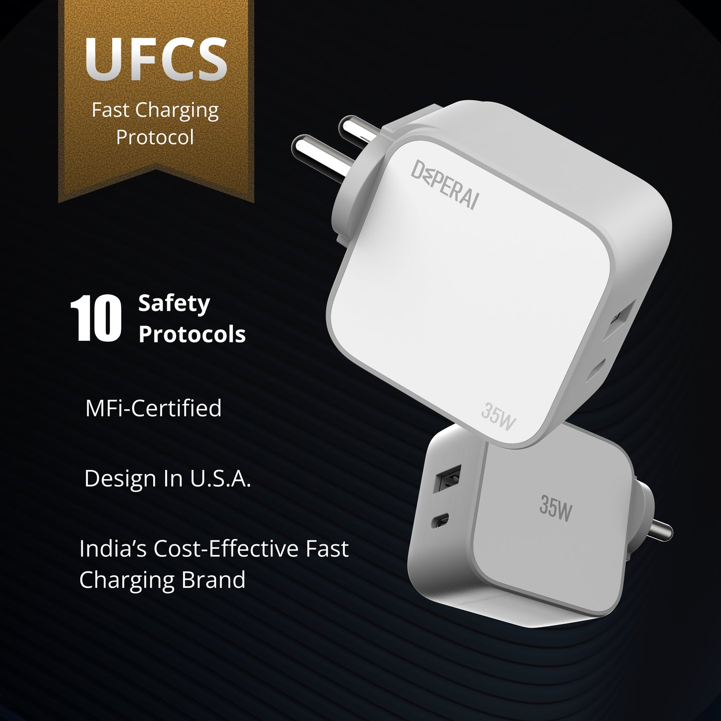 FAST CHARGER 35W GaN Dual A+C