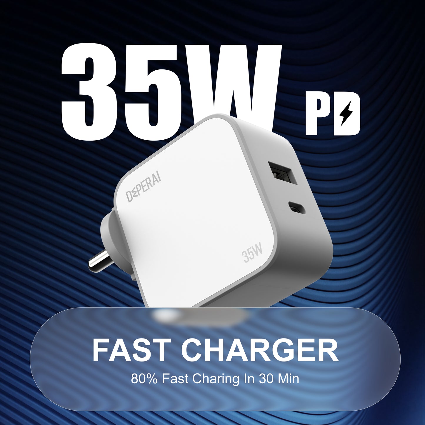 FAST CHARGER 35W GaN Dual A+C