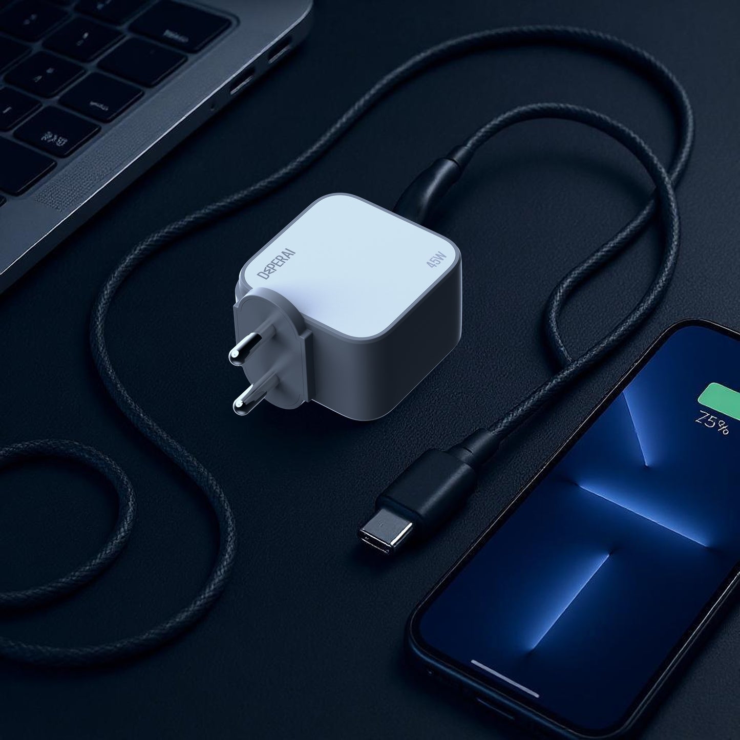 FAST CHARGER 45W GaN Dual A+C